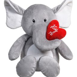 Ultra Kids Grey & Red Elephant With Heart 16Inch Soft Toy-43