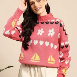 Mast & Harbour High Neck Drop-Shoulder Sleeve Pullover-picture-15