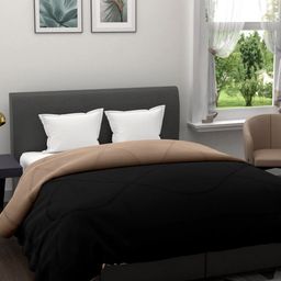 EverHOME Black & Beige Solid Mild Winter 200 GSM Double Bed Comforter-image-95