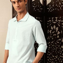 House of Pataudi Striped Rozana Kurta-47