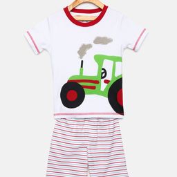 mackly Boys White Printed Night suit-image-81