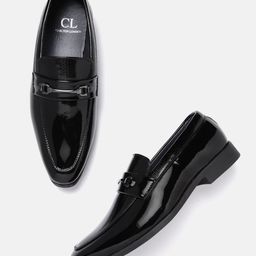 Carlton London Men Black Solid Penny Loafers-image-1