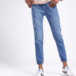 glitchez Women Light Fade Jogger Cropped Stretchable Jeans-picture-2