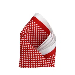 Calvadoss Men Red & Off White Printed Pocket Square-image-30