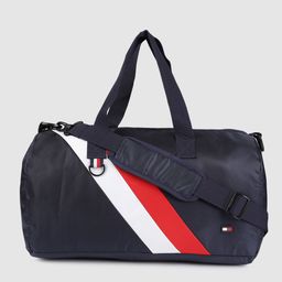 Tommy Hilfiger Unisex Navy Blue & Red Duffel Bag-28