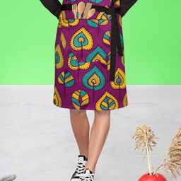 ArtzFolio Violet-Coloured Printed Knee Aprons-image-17