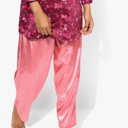 PrettySecrets Pink Solid Pyjama Set-image-96