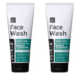 Ustraa Pack of 2 Men Mint Cool Face Wash 200g Each-24