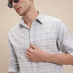 The Roadster Lifestyle Co. Men Classic Checked Pure Cotton Casual Shirt-image-93