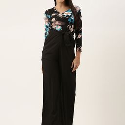 U&F Printed Basic Jumpsuit With Waist Tie-Ups-9