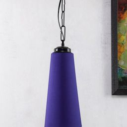 Devansh Blue & Black Solid Conical Traditional Hanging Light-5