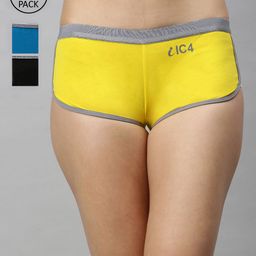 IC4 Women Pack of 3 Solid Boy Shorts 0BTY1002P3-image-74