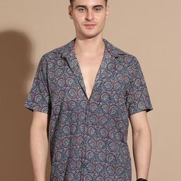 Anouk Men Smart Floral Opaque Printed Casual Shirt-image-71