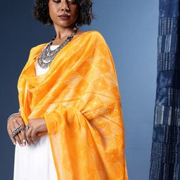 Taavi Geometric Printed Cotton Dupatta-16