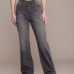The Roadster Life Co. Women Straight Fit Light Fade Stretchable Jeans-image-74