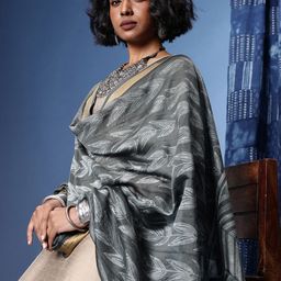 Taavi Floral Printed Chanderi Dupatta with Zari-12