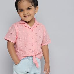 HERE&NOW Girls Pure Cotton Schiffi Shirt Style Top-picture-55