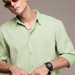 The Roadster Lifestyle Co. Textured Relaxed Fit Casual Shirt-image-33