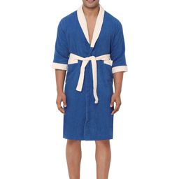 SPACES Unisex Pure Cotton 400 GSM Bath Robe with Fabric Belt-image-55