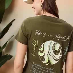 Mast & Harbour Typography Printed Pure Cotton T-shirt-47