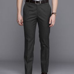 Raymond Men Textured Slim Fit Formal Trousers-image-76