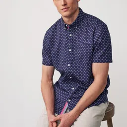 NEXT Floral Printed Cotton Linen Casual Shirt-image-36