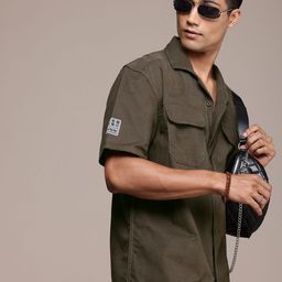 Roadster The Life Co. Corduroy Pure Cotton Opaque Relaxed Fit Casual Shirt-picture-4