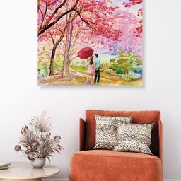 RANDOM Pink Abstract Printed Framed Wall Art-77