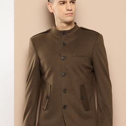 INVICTUS Mandarin Collar Single Breasted Party Bandhgala-image-0