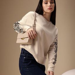 Chemistry Embroidered Detailed Pure Cotton Sweatshirt-image-8