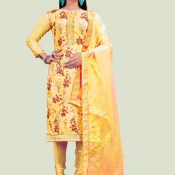HERE&NOW Embellished Unstitched Dress Material-picture-14
