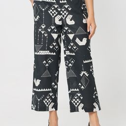 R&B Women Floral Printed Straight Fit Trousers-image-48