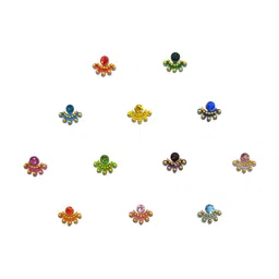 Comet Busters Embellished Traditional Designer Bindi 12 Pcs-36