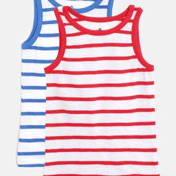 candy cot Kids Pack of 2 Striped Organic Cotton Vest-image-45