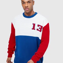 boohooMAN Acrylic Colourblocked Oversized Pullover-image-9