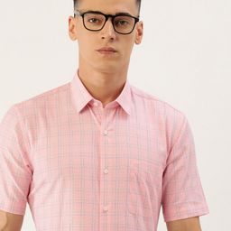 Peter England Men Opaque Checked Formal Shirt-image-72