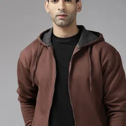 Roadster Men Coffee Brown Solid Tailored Jacket-image-70