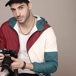 The Roadster Life Co. Colourblocked Hooded Sporty Jacket-22