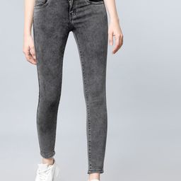 Tokyo Talkies Women Grey Slim Nora Fit High-Rise Clean Look Stretchable Jeans-image-49