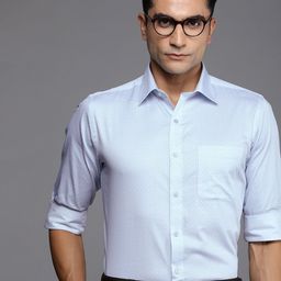 Raymond Pure Cotton Ethnic Motifs Printed Slim Fit Formal Shirt-image-33