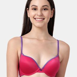 Susie Pink Solid Underwired Heavily Padded Push-Up Bra SC077-image-67