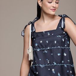 Nautica Floral Printed Tie-Ups Top-picture-3
