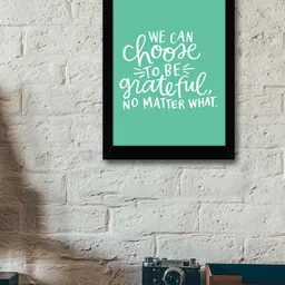 TIED RIBBONS Green & White Printed Framed Wall Art-image-65