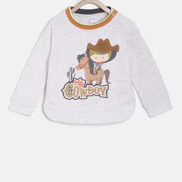 MINI KLUB Boys Off-White Printed Sweatshirt-image-54