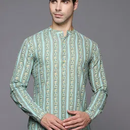 Indo Era Men Floral Printed Kurta-picture-28