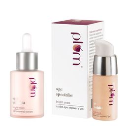Plum Set of 2 Under Eye Recovery Gel & Face Serum-3