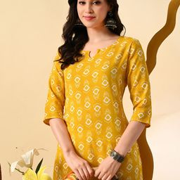 GLOWWORLD Printed Round-Neck Ethnic Straight Kurta-picture-43