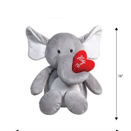 Ultra Kids Grey & Red Elephant With Heart 16Inch Soft Toy image 2
