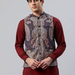 SWI Stylish Men Ethnic Motifs Nehru Jacket-25