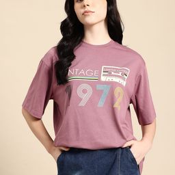 Hang and wear Printed Drop-Shoulder Sleeves Relaxed Fit Pure Cotton T-shirt-image-88